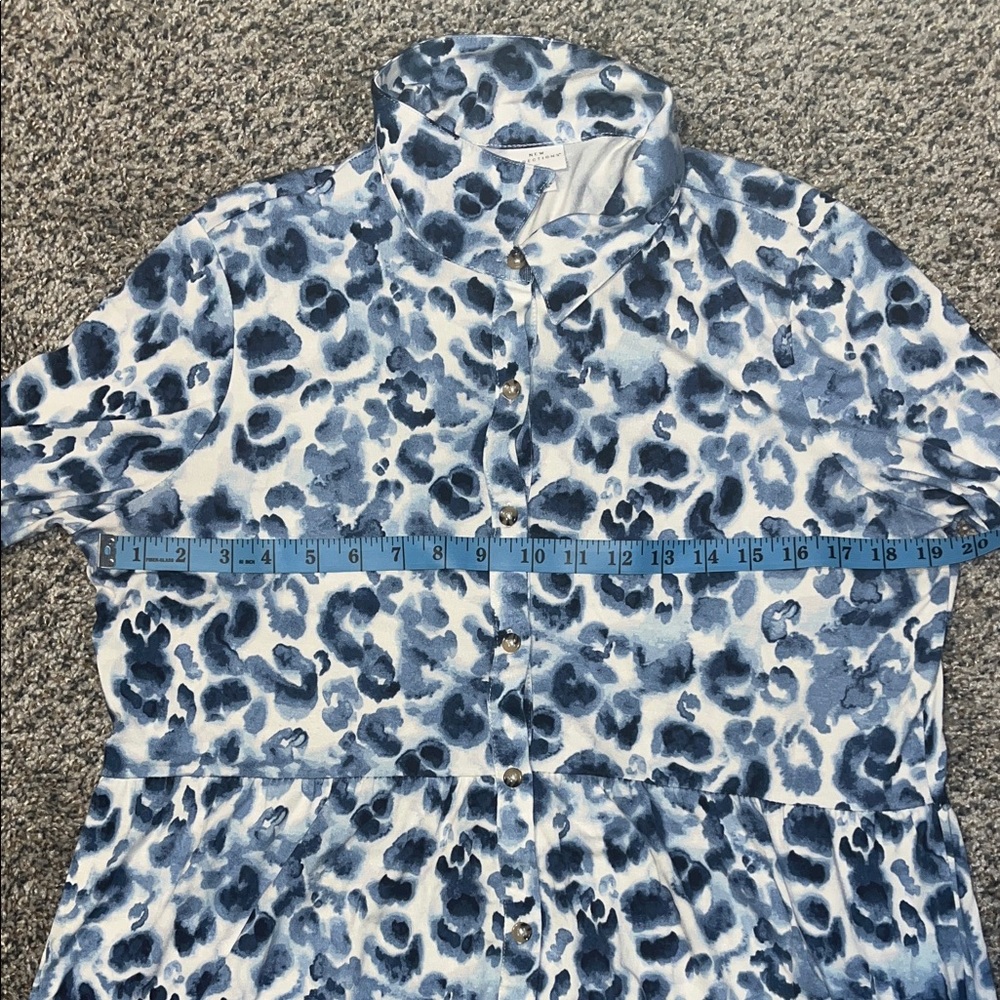 New Directions Tunic Patterned Button Down Shirt,… - image 5